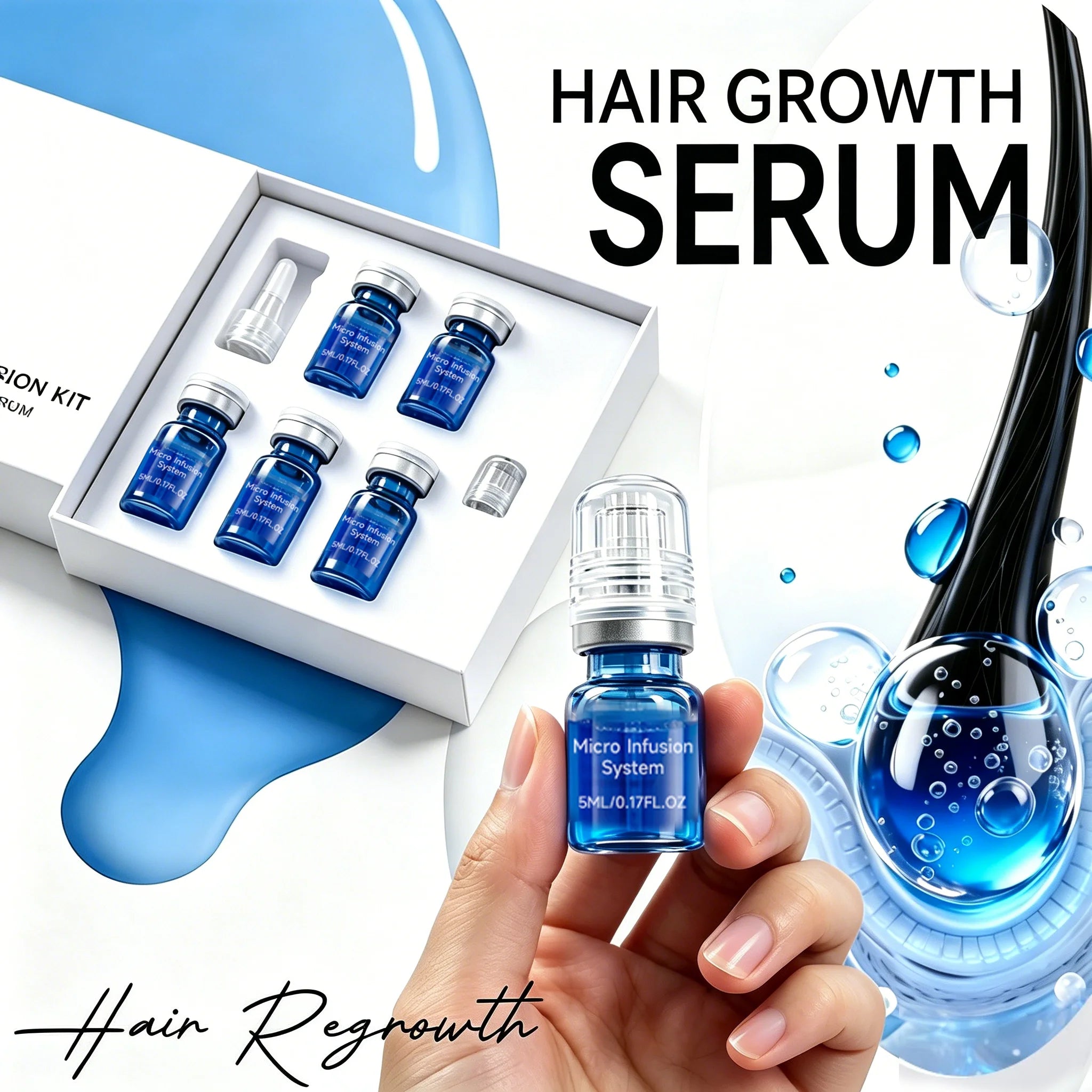 Microneedle Hair Regrowth and Scalp Nourishing Infusion Kit
