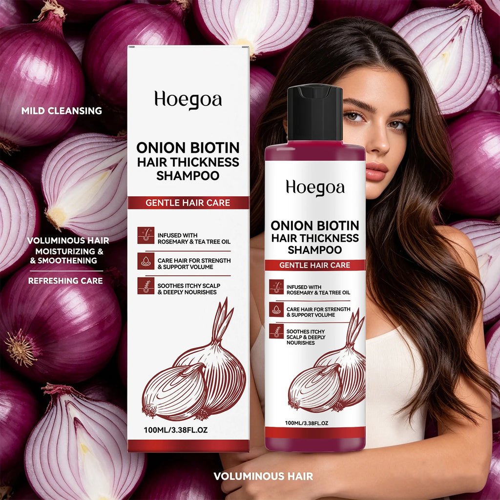 Onion Biotin Volumizing Shampoo for Hair Growth and Scalp Health