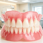 Temporary Cosmetic Silicone Dentures for Upper and Lower Teeth