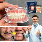 Instant Smile Cosmetic Dentures with Comfortable Silicone Gum Base