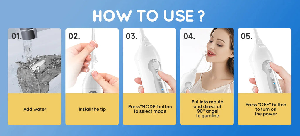 Portable Water Flosser and Electric Toothbrush 2-in-1 Oral Care Kit