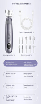Professional Electric Manicure and Pedicure Nail Drill Set