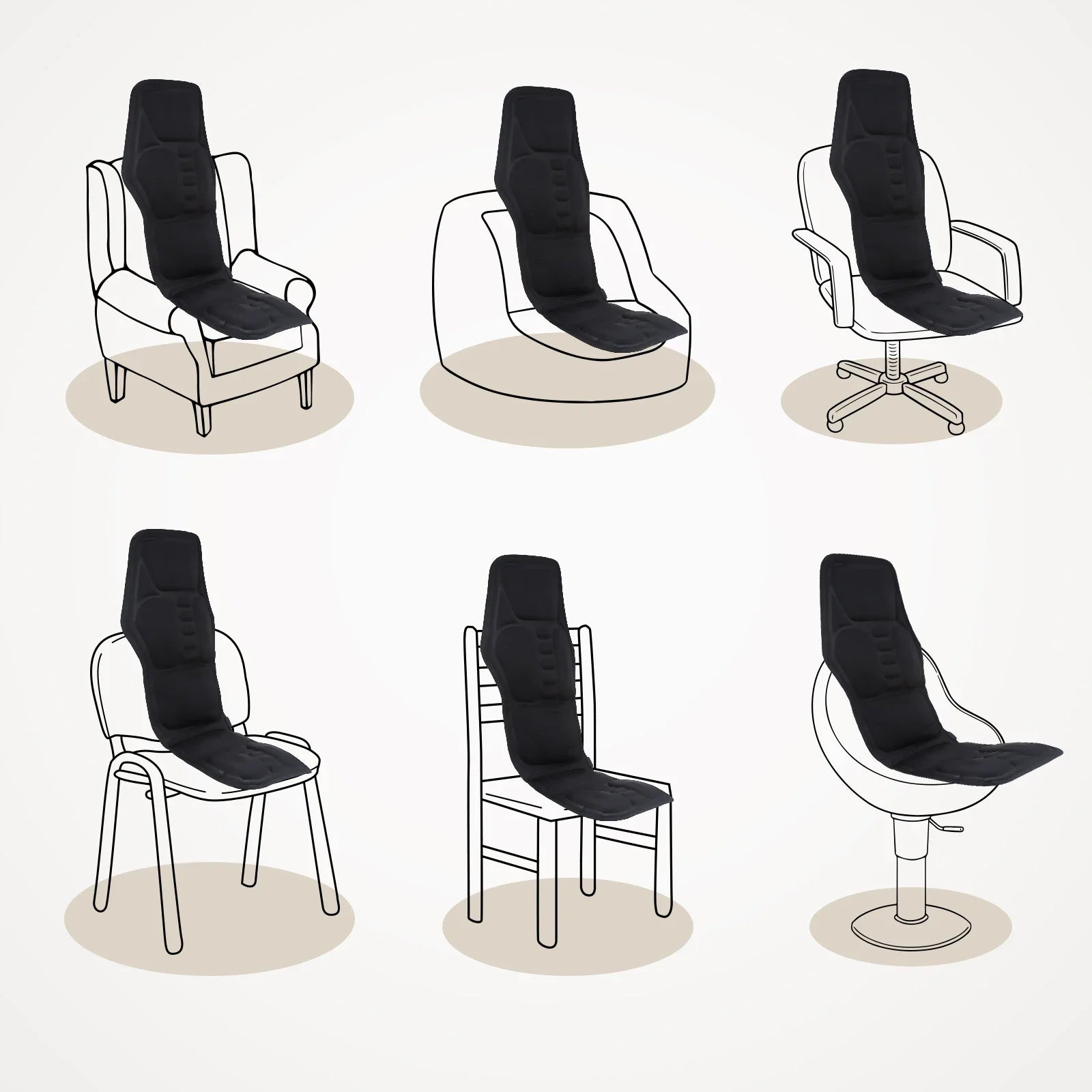 Full-Body Electric Heated Vibration Massage Chair Mat - 6