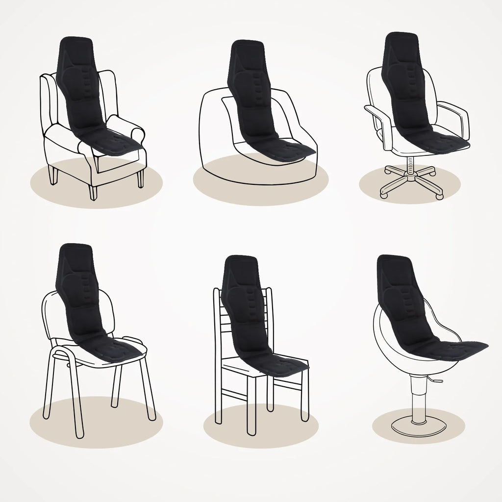 Full-Body Electric Heated Vibration Massage Chair Mat