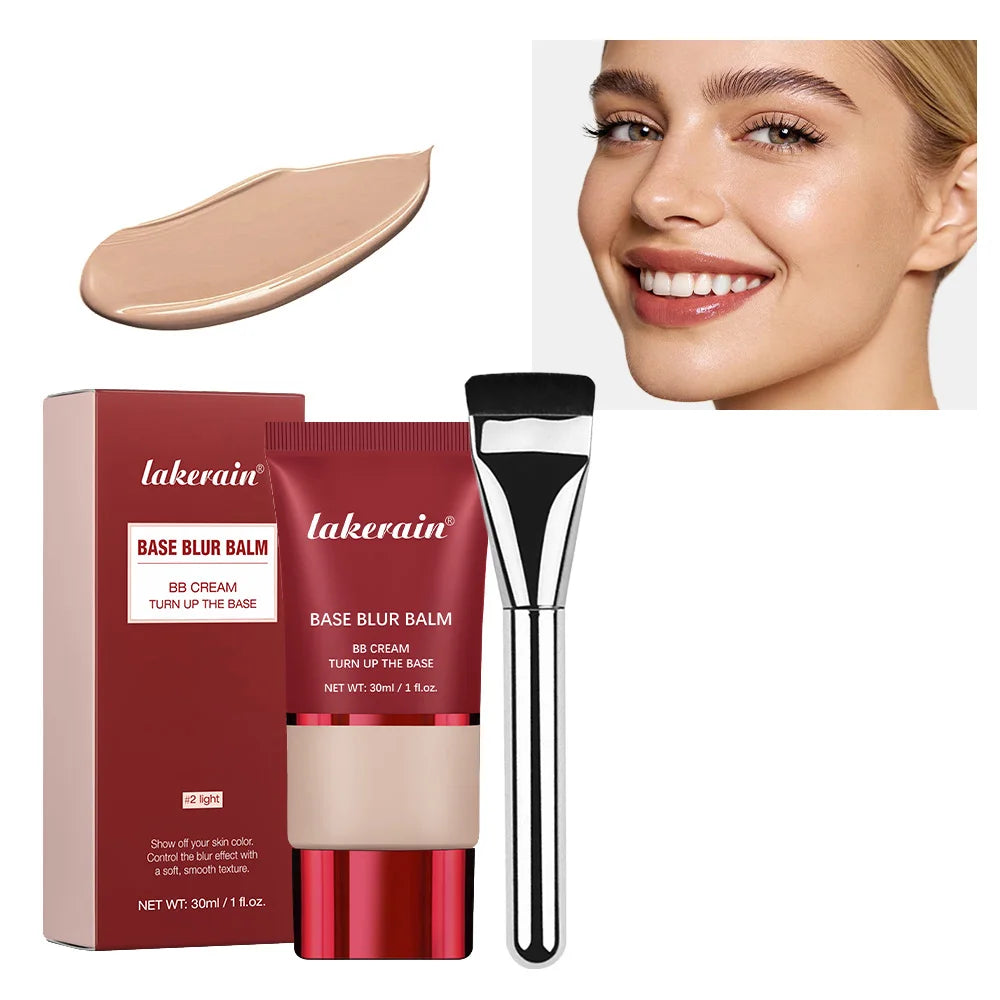 Blur Base Balm and Applicator Brush for Smooth Matte Finish
