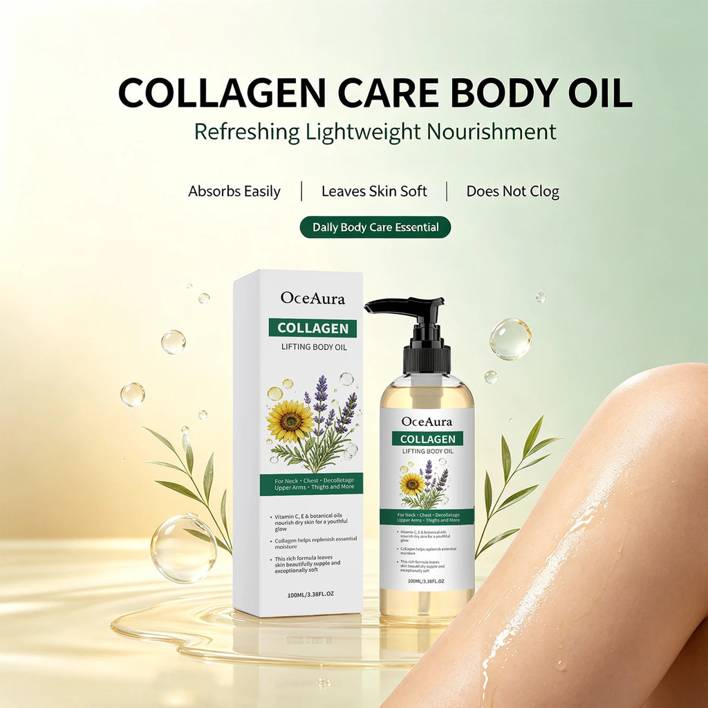 Collagen Nourishing Body Oil for Skin Hydration and Firming