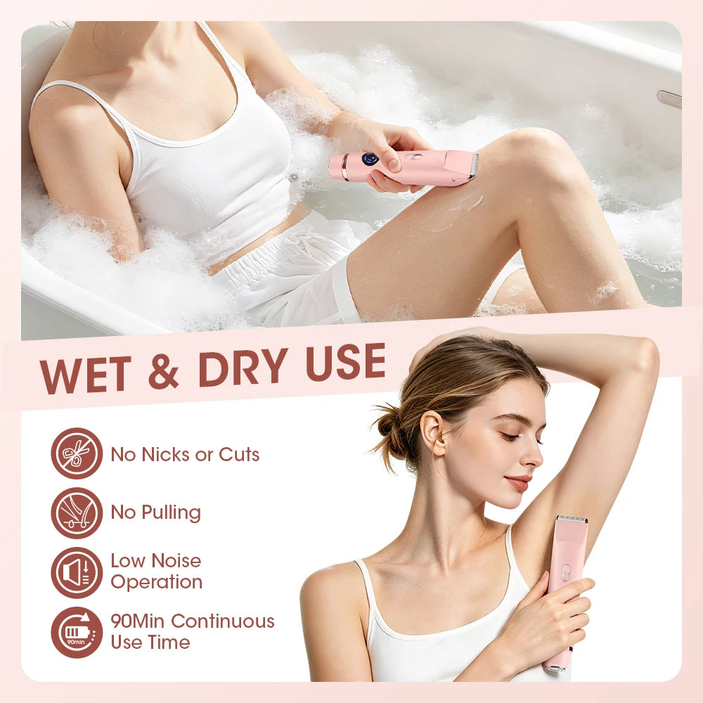 Waterproof Cordless Electric Shaver for Women - 12