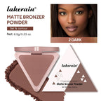 Long-Lasting Matte Bronzer Contour Powder for Face Sculpting