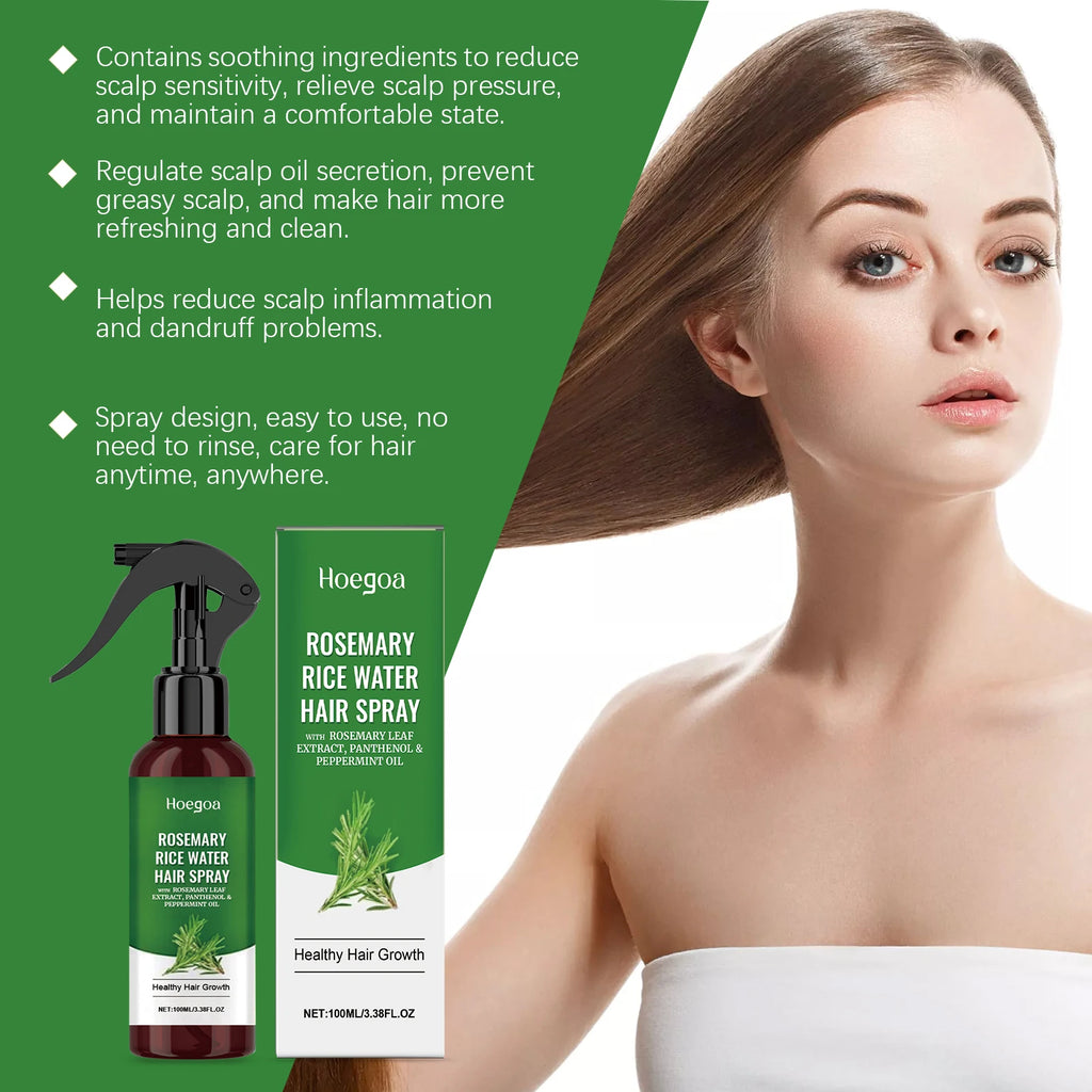 Rosemary Rice Water Hair Growth and Strengthening Spray