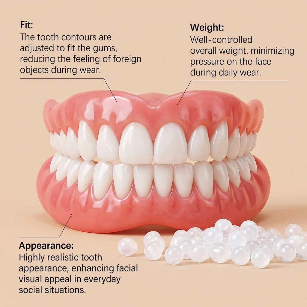 Comfort Fit Silicone Cosmetic Teeth Veneers for Realistic Smile