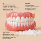 Comfort Fit Silicone Cosmetic Teeth Veneers for Realistic Smile