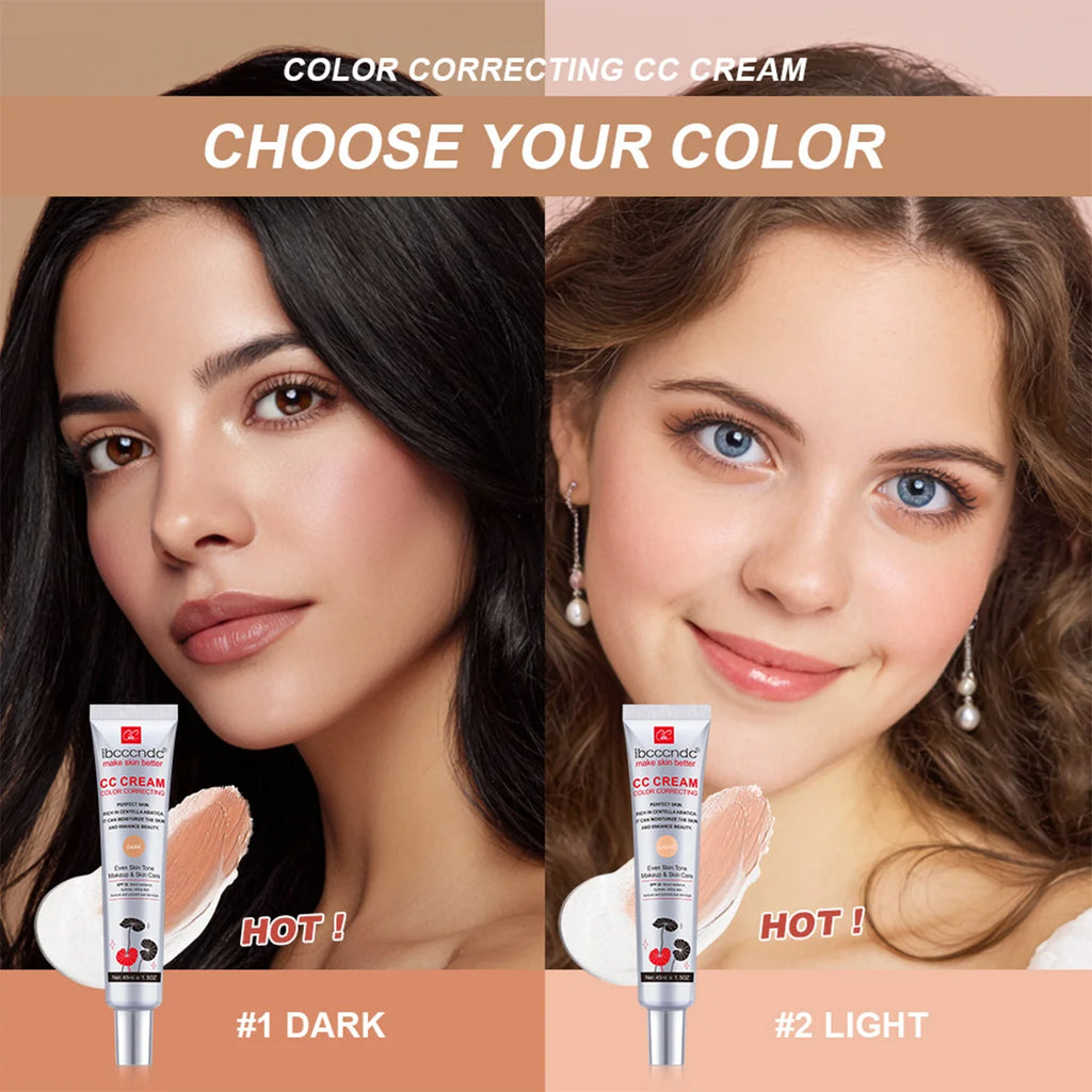 Color Correcting CC Cream and Sunscreen Blush Stick Makeup Set