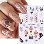 3D Christmas Cartoon Nail Art Sticker Decals