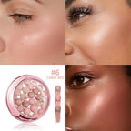 Spherical Shimmer Powder Blush Beads with Applicator