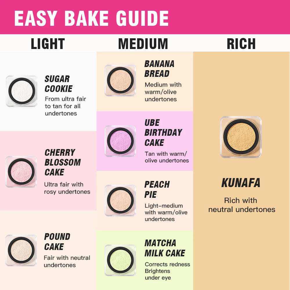 Matte Loose Baking and Setting Powder for Oil Control