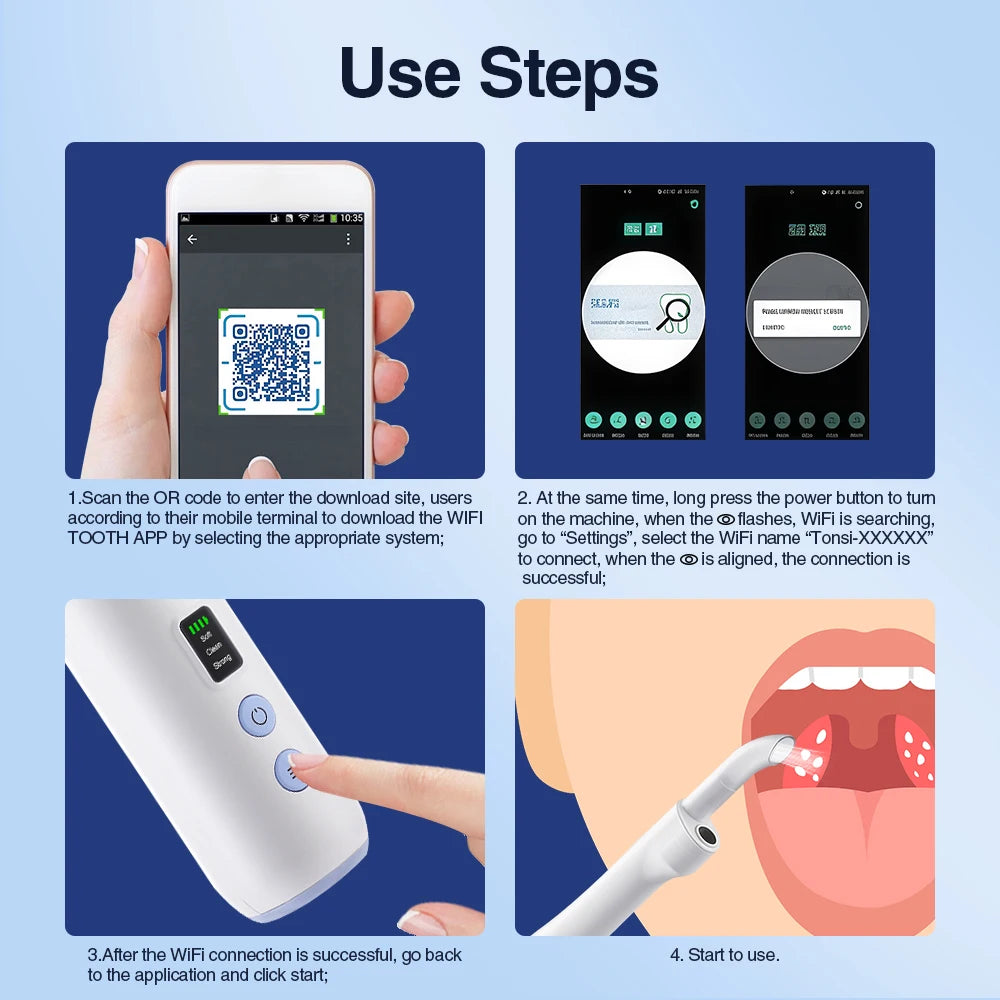 HD Visible Tonsil Stone Remover Vacuum Kit