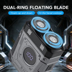 Portable Electric Dual-Head Shaver for Men with LED Display