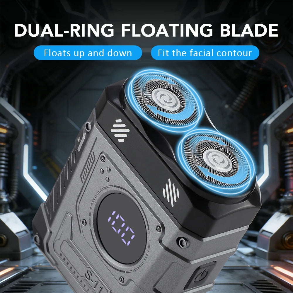 Portable Mini Electric Shaver with Digital Display