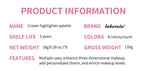 8-Color Cream Highlighter and Contouring Palette