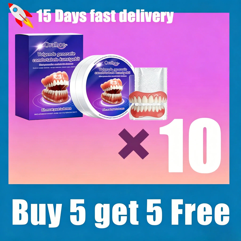 Instant Snap-On Silicone Denture Kit for Natural Looking Smile