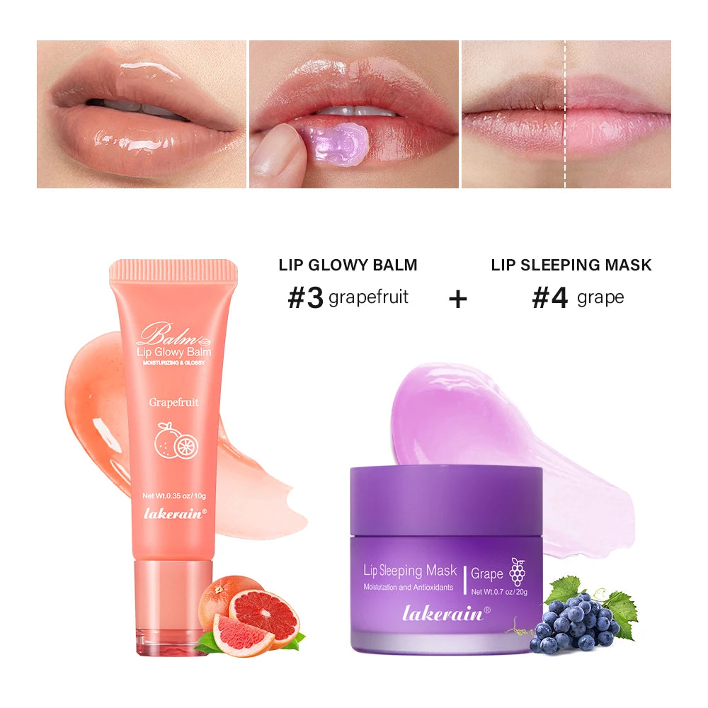 Moisturizing Lip Balm and Overnight Sleeping Mask Set