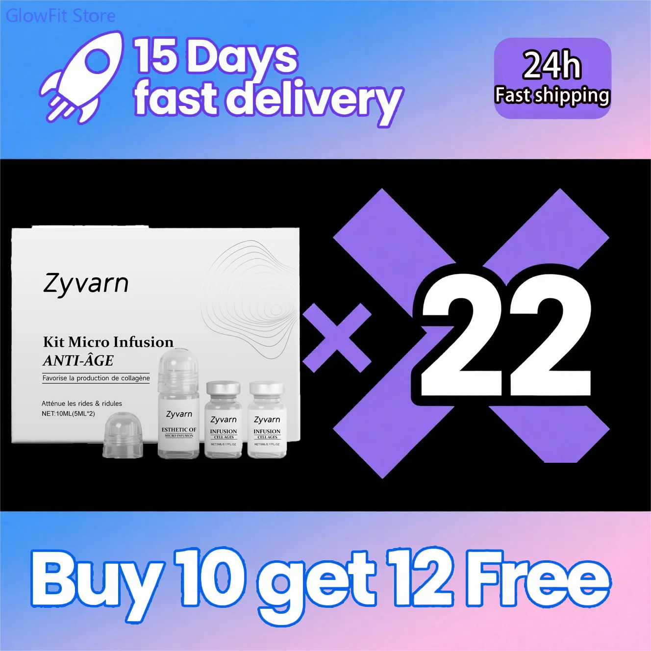 Anti-Aging Collagen Micro-Penetrating Face Serum Set - 11