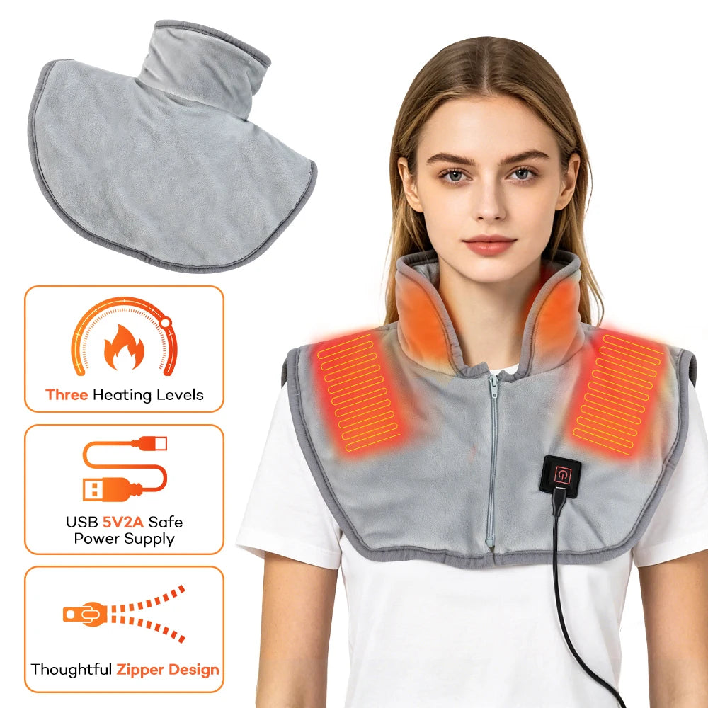 USB Electric Heated Shoulder and Neck Heating Pad