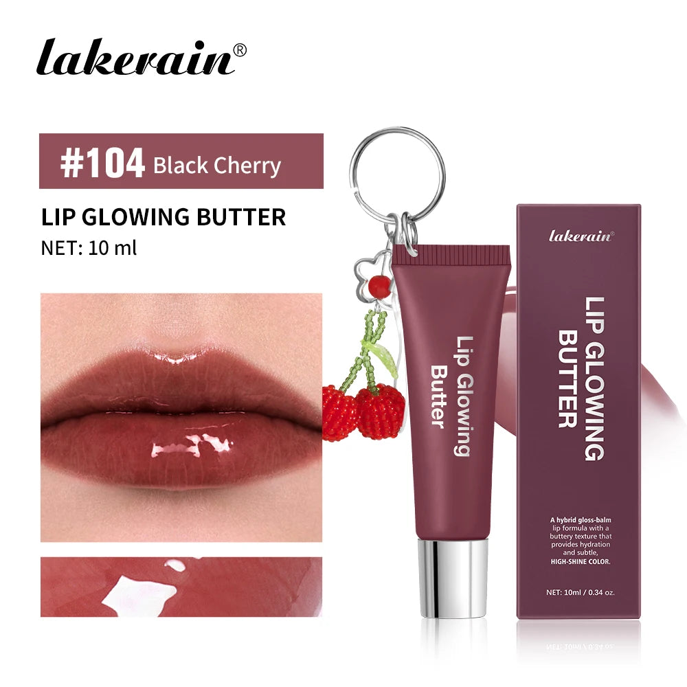 Moisturizing Lip Glowing Butter Gloss with Keychain - 23