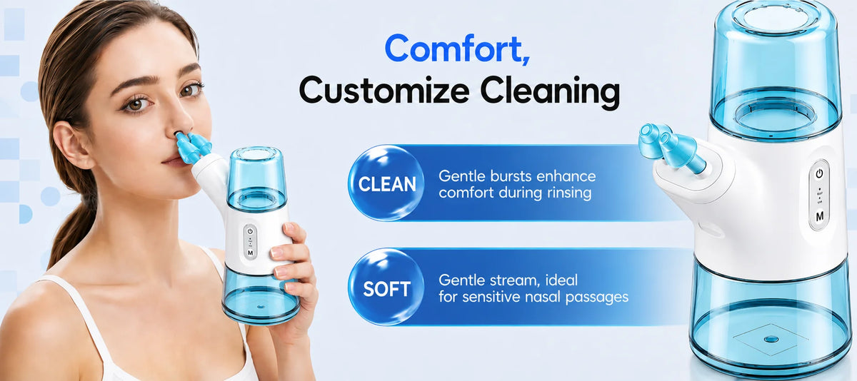 Portable Electric Nasal Irrigator with Dual Tank System