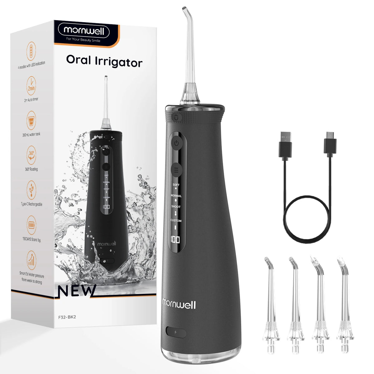 Portable Cordless Water Flosser for Deep Teeth Cleaning
