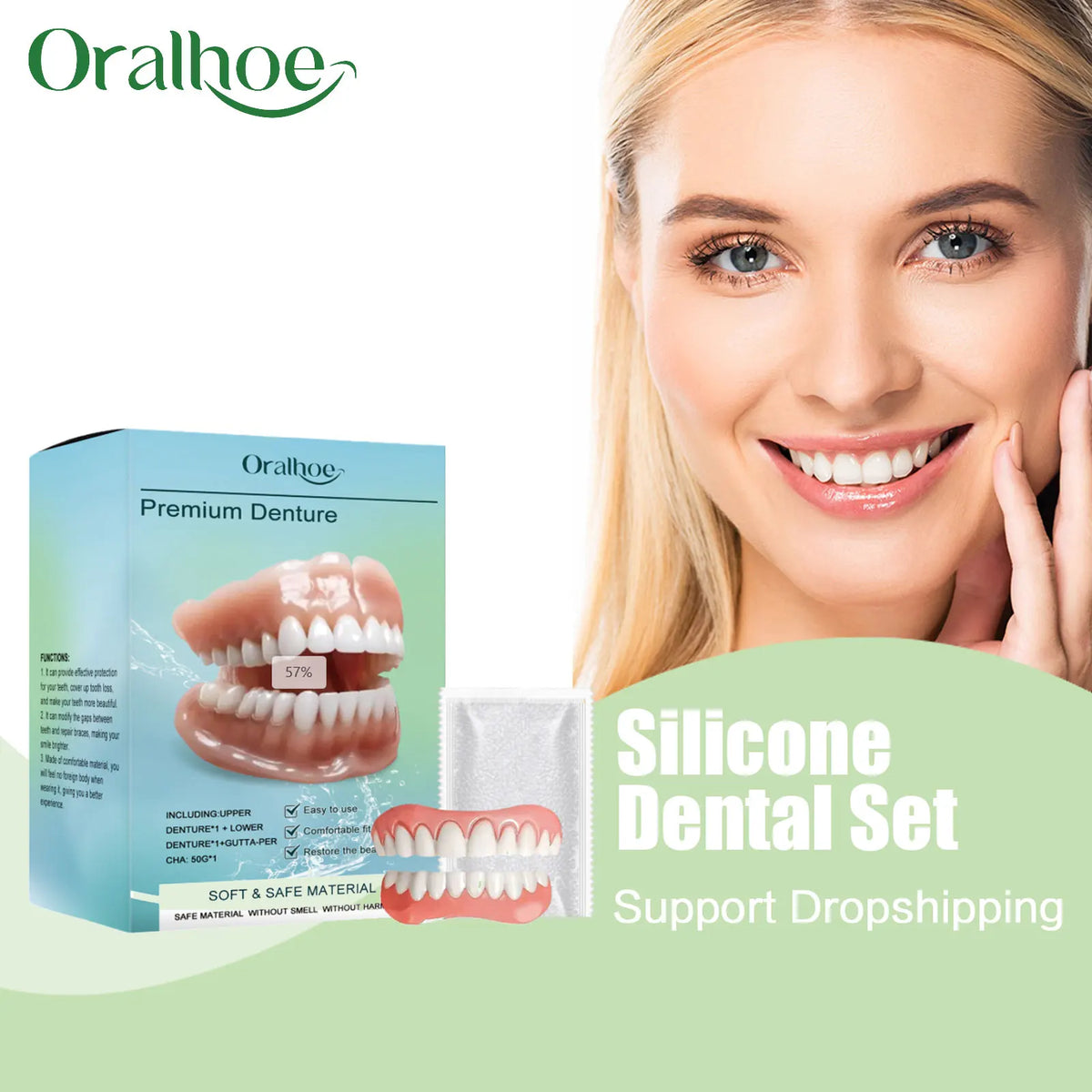 Temporary Silicone Cosmetic Dentures for Smile Improvement