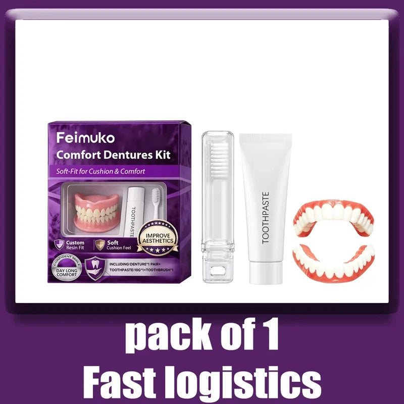 Comfortable Full Set Silicone Dentures for Instant Smile Enhancement - 22