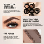 Dual-Tone Eyebrow Powder Palette with Grooming Brush
