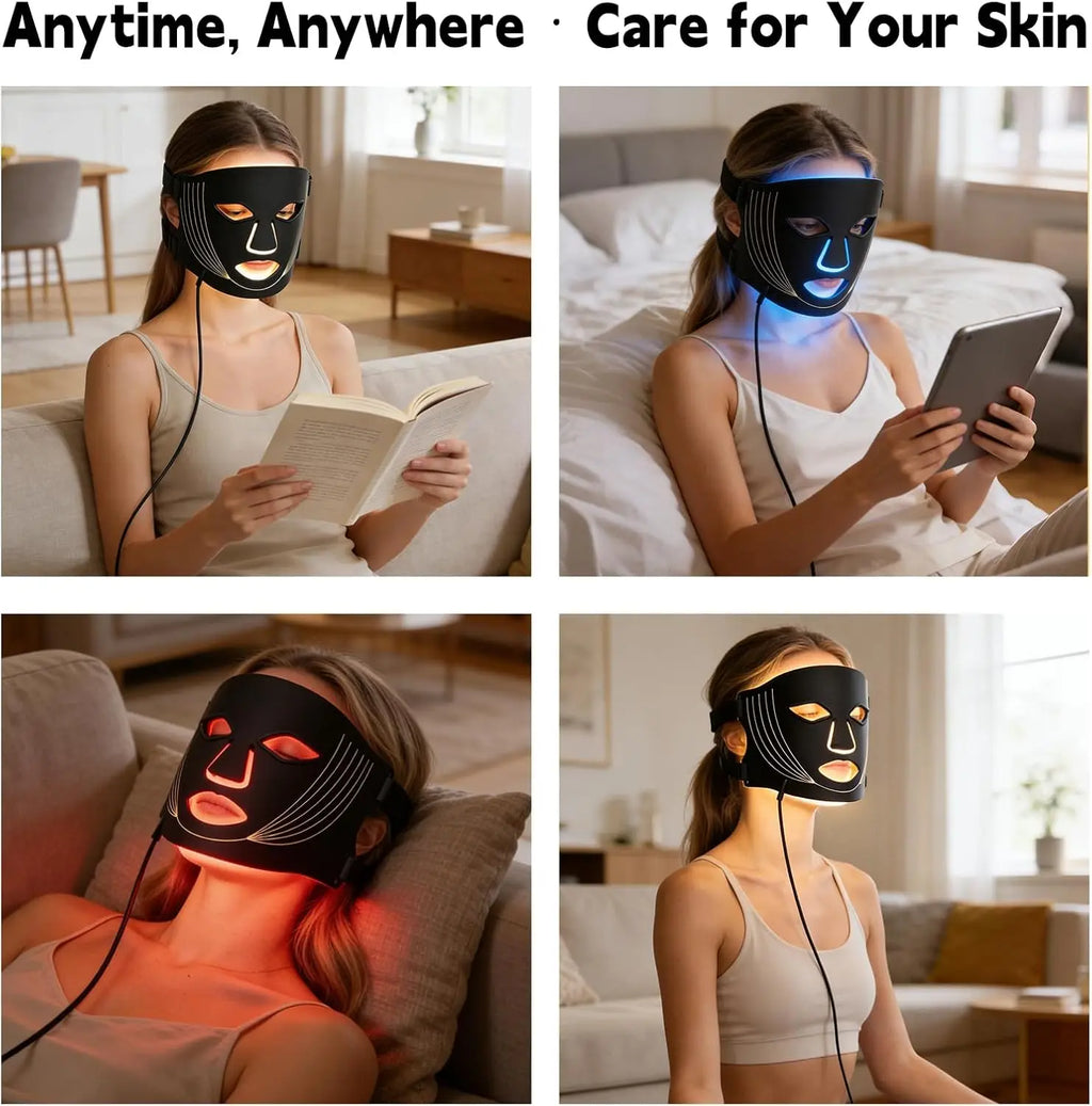 7-Color LED Silicone Facial Mask for Skin Rejuvenation