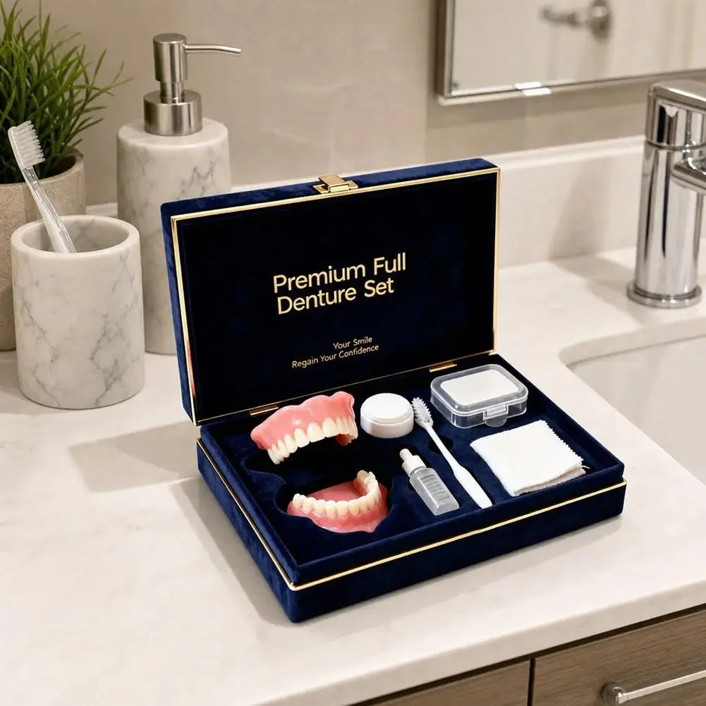 Temporary Cosmetic Denture Set for Instant Smile Correction