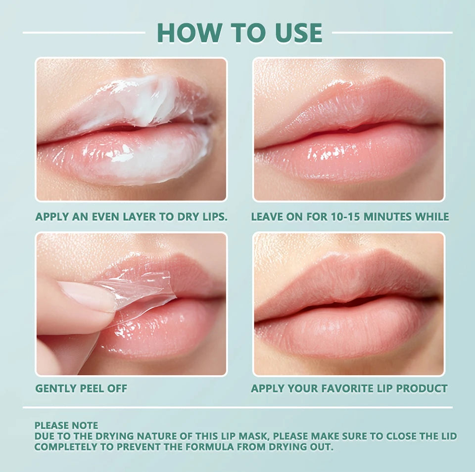 Cooling Peel-Off Lip Mask for Hydrating and Smoothing Dry Lips