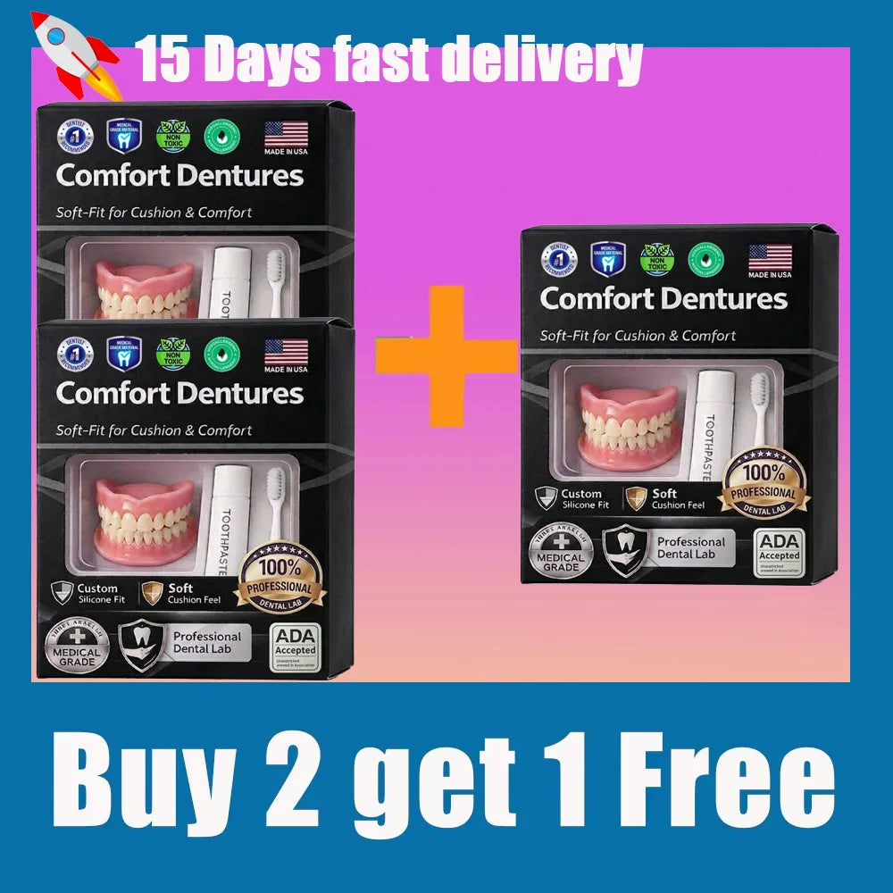 Adjustable Silicone Cosmetic Denture Set for Natural Smile Restoration - 9