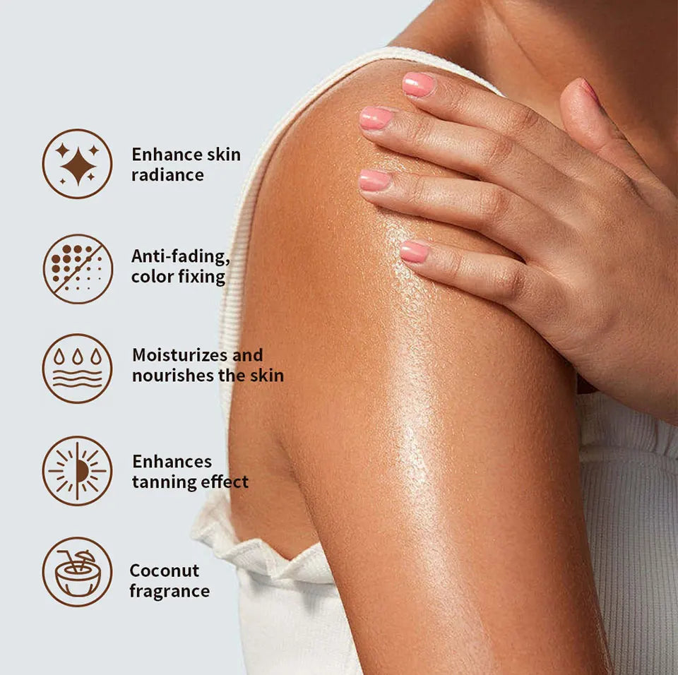 Sunless Tanning Body Lotion for Deep Bronze Glow