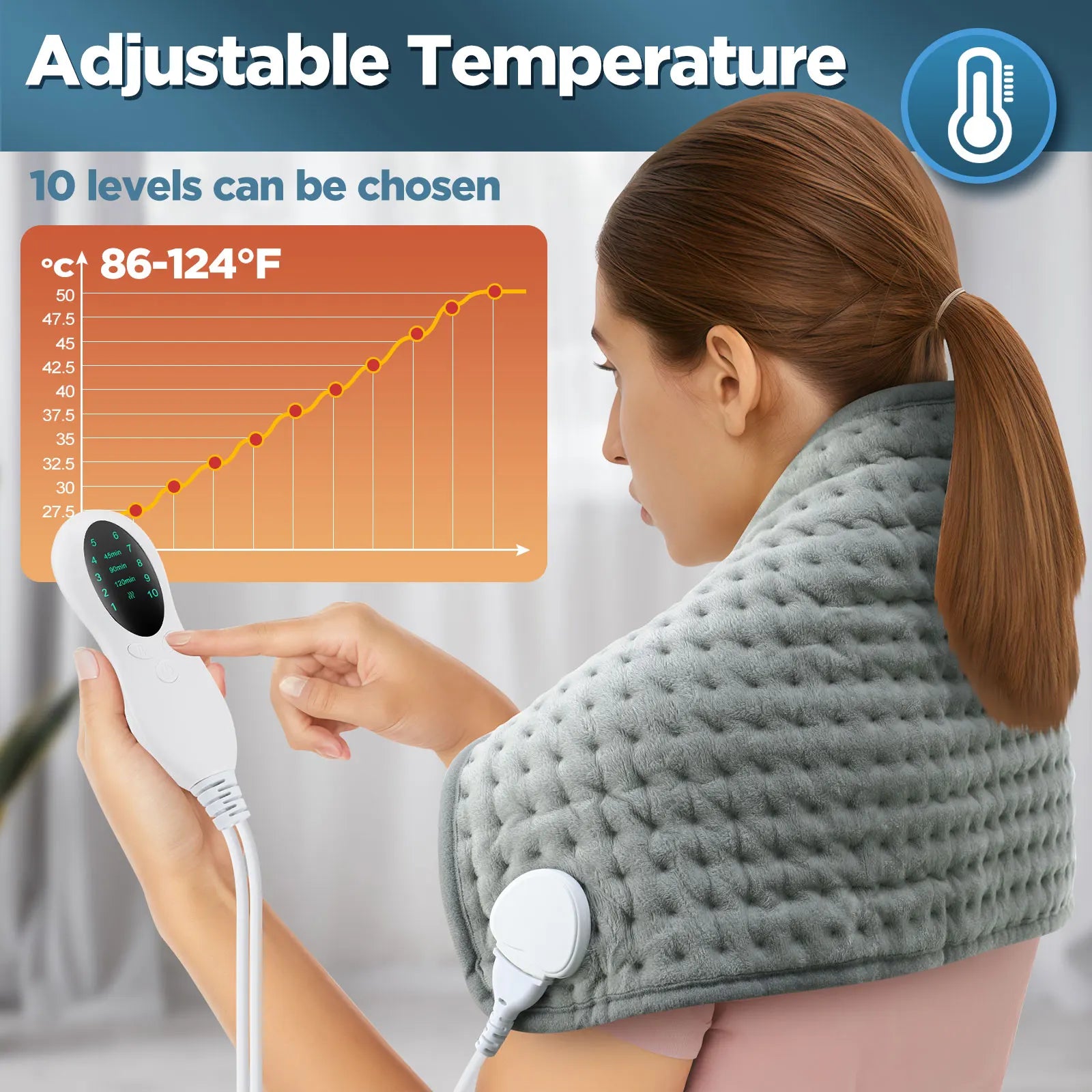 Electric Heating Pad for Back and Full Body Relief - 8