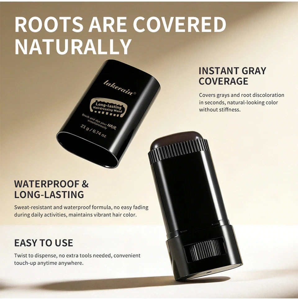 Temporary Hair Gray Root Touch-Up Wand with Comb