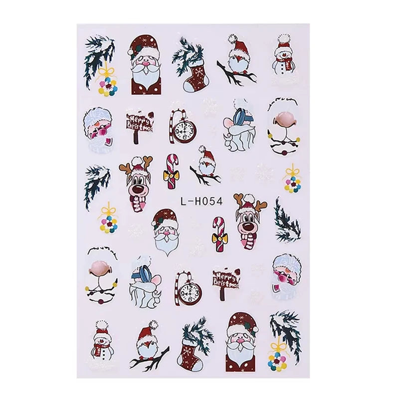 3D Christmas Cartoon Nail Art Sticker Decals - 17