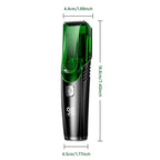 Cordless Vacuum Beard and Hair Trimmer with Waterproof Design