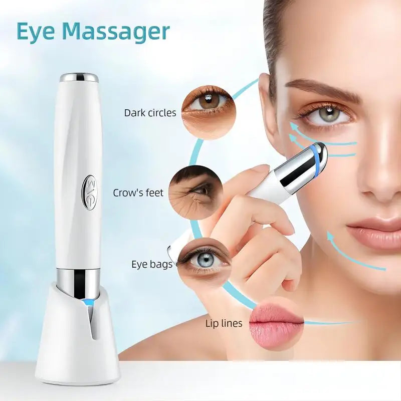 3-in-1 LED Photon Eye & Face Massager for Dark Circles and Puffiness