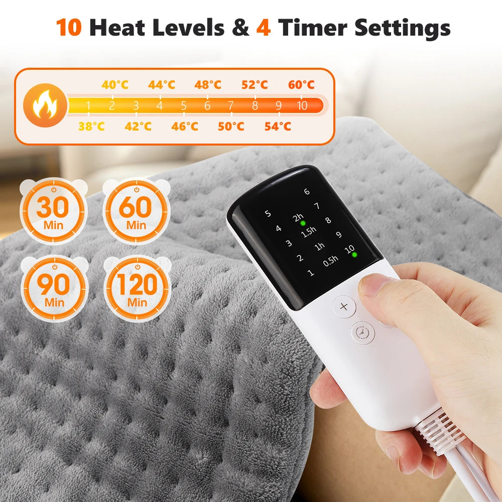Electric Flannel Heating Pad for Pain Relief and Muscle Relaxation - 3