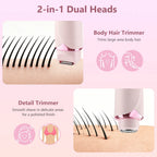 Dual-Head Painless Electric Body and Bikini Hair Trimmer