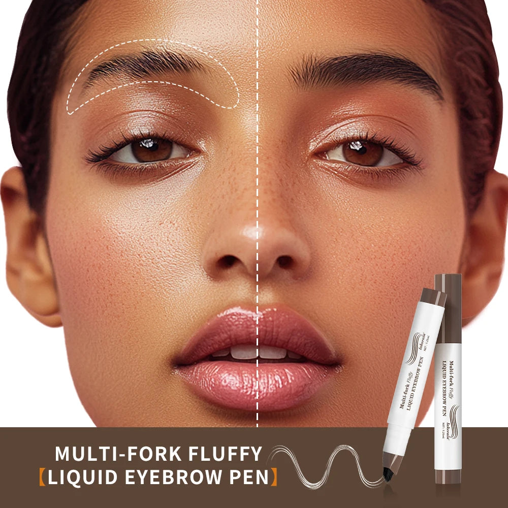 Waterproof Multi-Fork Liquid Eyebrow Pen