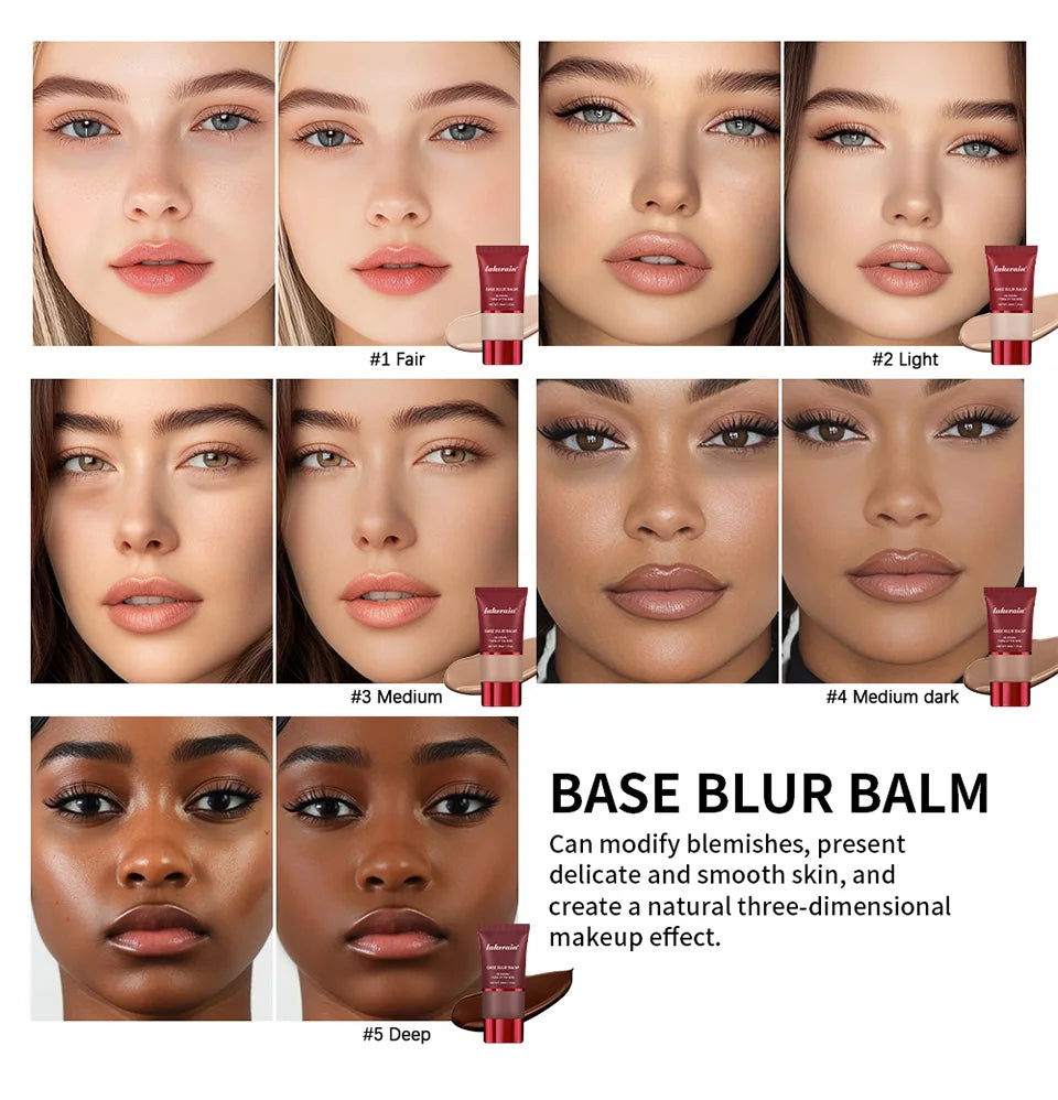4-Piece Matte Makeup Setting and Blurring Face Base Set