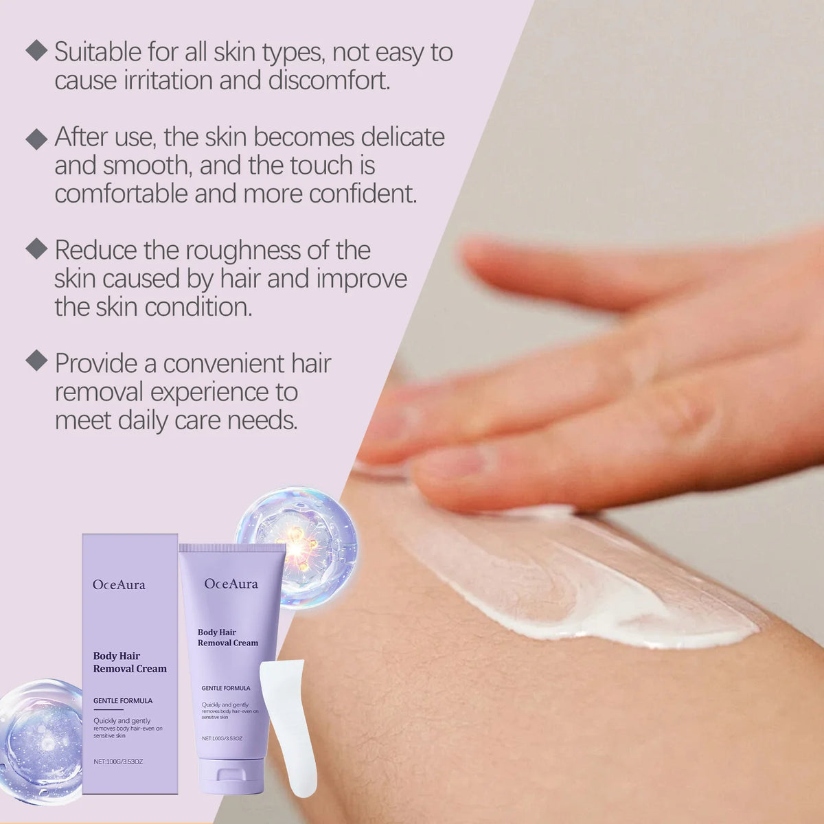 Painless Gentle Hair Removal Cream for Full Body