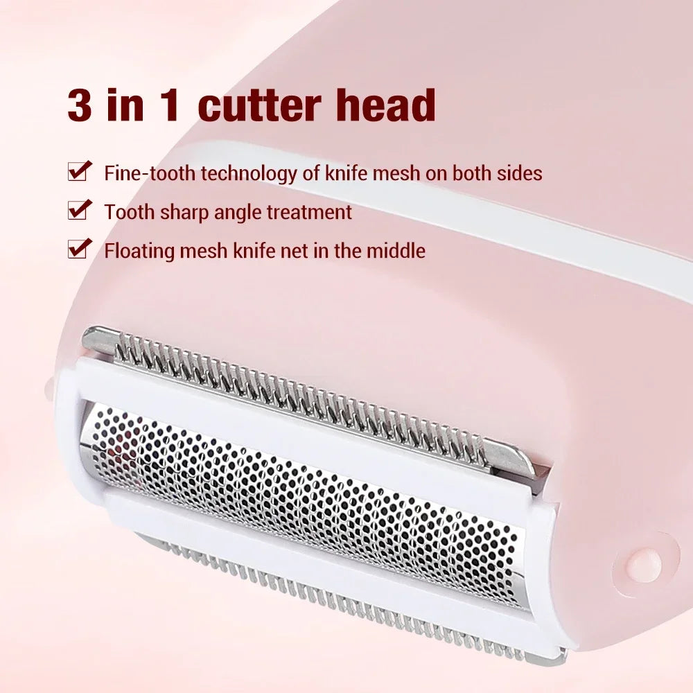 Portable Electric Women's Shaver for Full Body Hair Removal - 3