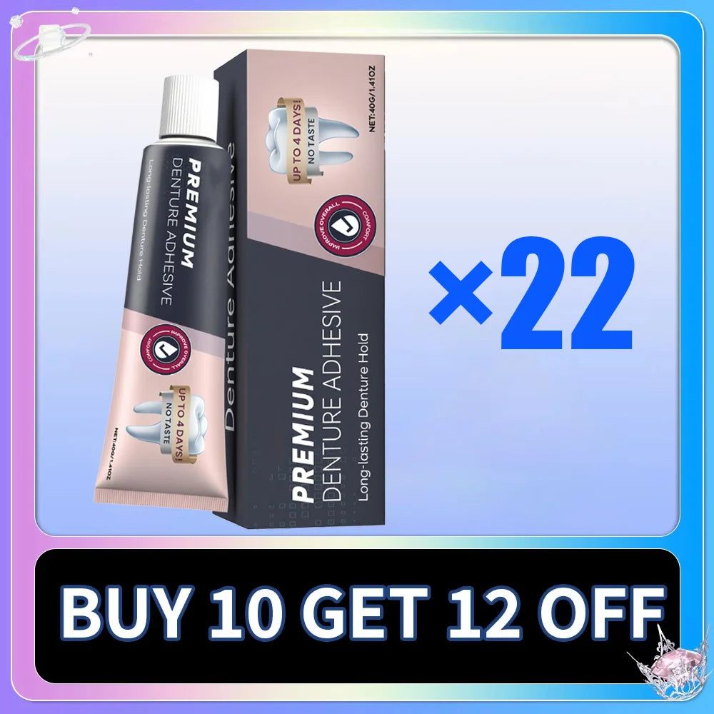 Waterproof Zinc-Free Denture Adhesive for All-Day Strong Hold - 10